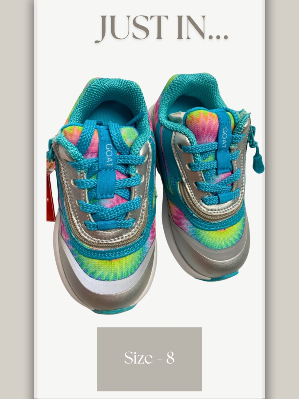 Billy Footwear Tie-Dye Sneakers Toddler 8 Adaptive Wrap Around Front Zipper